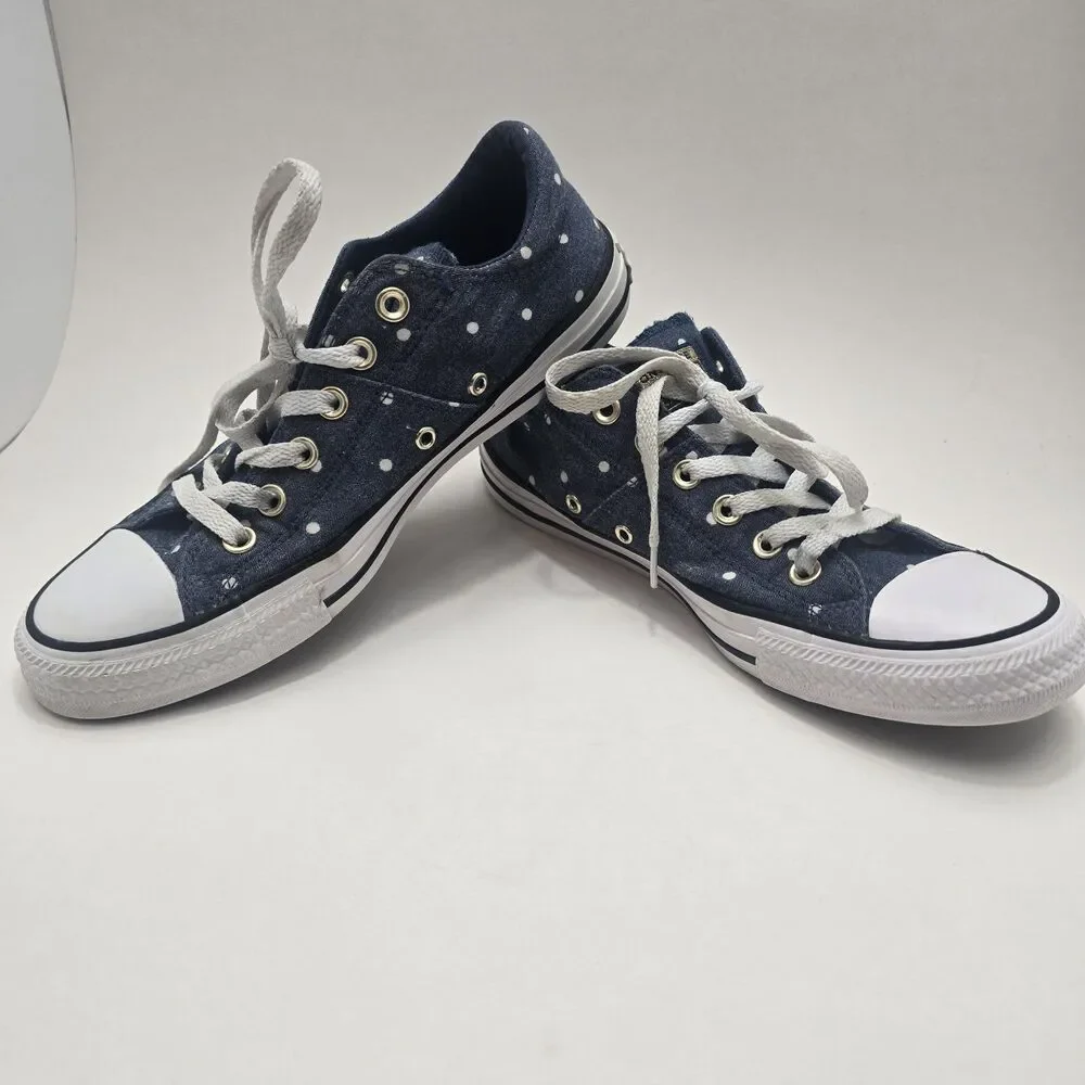 Polka Dot Jean Converse Madison Chuck Taylor Shoes Women’s Size 8.5